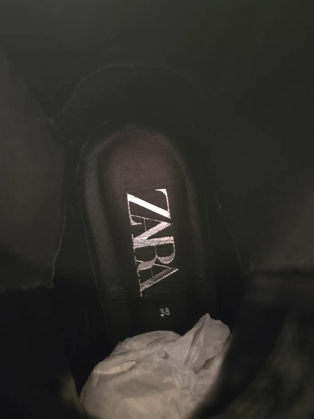 Zara black leather